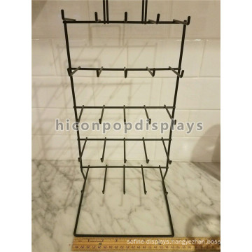 Retail Store Grocery Shop Fixture Cheap 5 Tier 25 Prong Wire Hanging Countertop Hook Display Stand